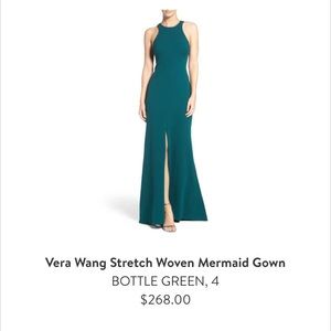 Vera Wang Stretch Woven Mermaid Gown